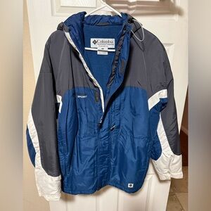 Columbia Sport Blue and Gray Hooded Jacket